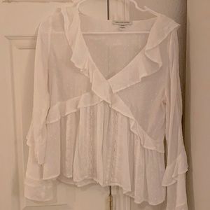 American eagle bell sleeve sheer top